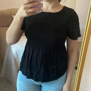 Black, size S, Flowy shirt. Perfect for teacher wardrobe.